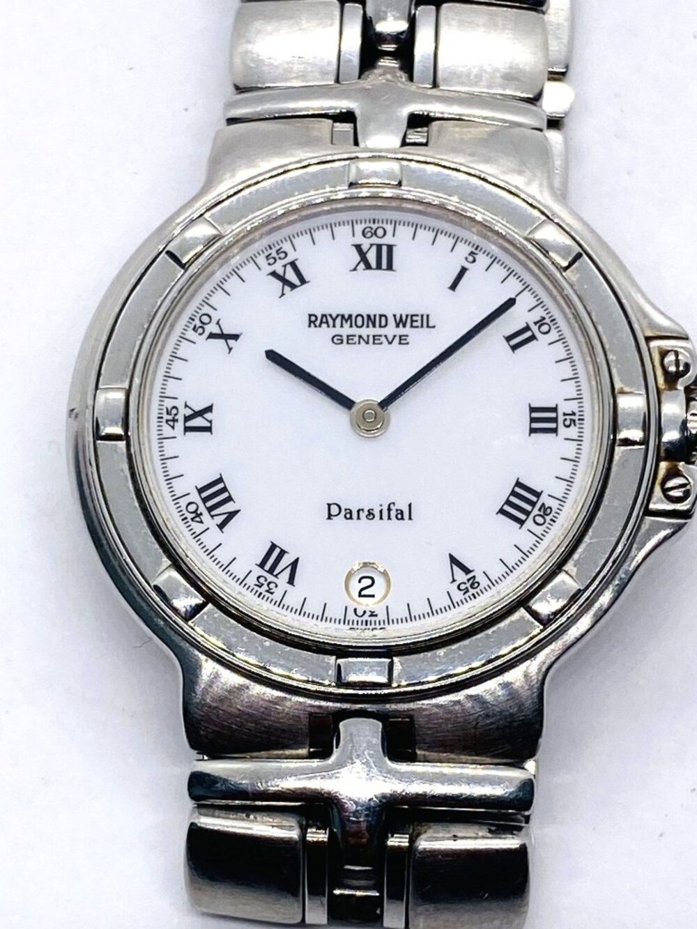 Raymond Weil Stainless Steel White Dial Parsifal Roman Numerals Date